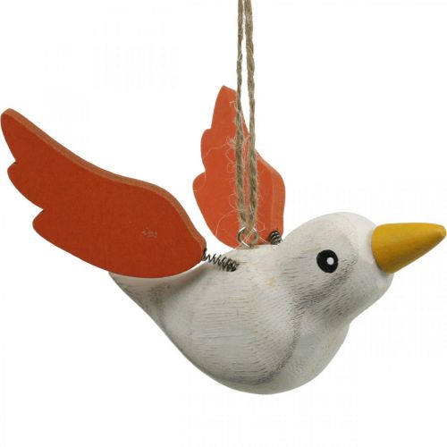 Floristik24 Deco pájaros madera para colgar pájaro primavera decoración 10,5cm 6uds