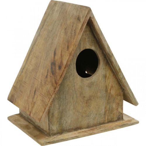 Floristik24 Casita para pájaros de pie, nido decorativo madera natural H29cm