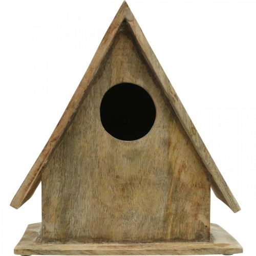 Floristik24 Casita para pájaros de pie, nido decorativo madera natural H29cm