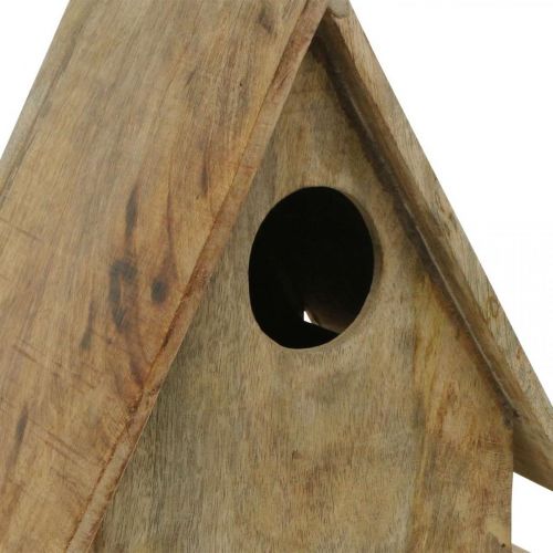 Floristik24 Casita para pájaros de pie, nido decorativo madera natural H29cm