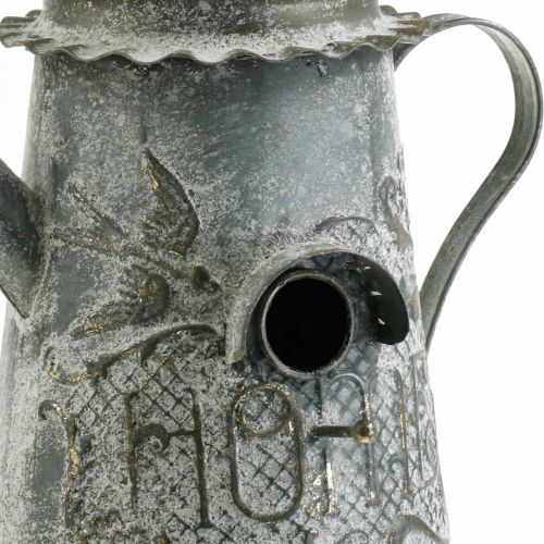 Floristik24 Pajarera decorativa vintage, jarra decorativa de metal para colgar H28.5cm