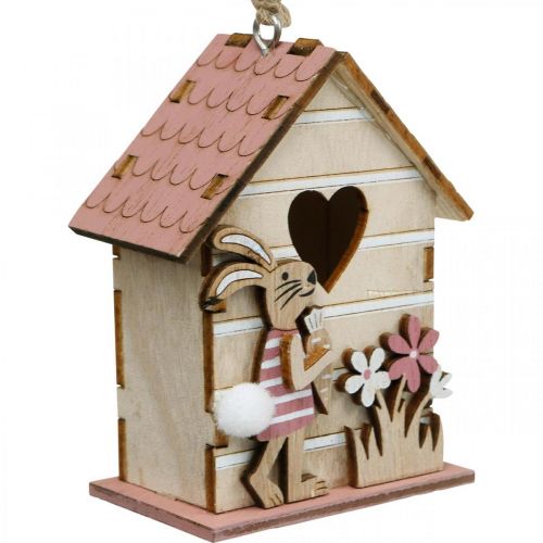 Floristik24 Birdhouse Hanging Spring Decorativo Birdhouse Bunny Pascua Decoración 4pcs