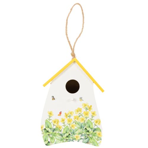 Artículo Casita para pájaros decorativa con estampado floral para uso en interiores y balcones, 21 cm
