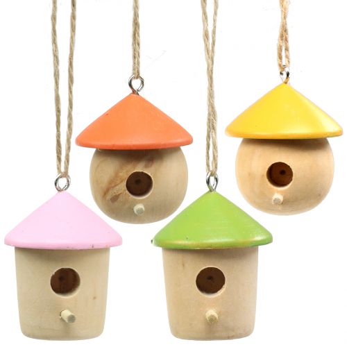 Percha decorativa casa de pájaros 5cm 8pcs