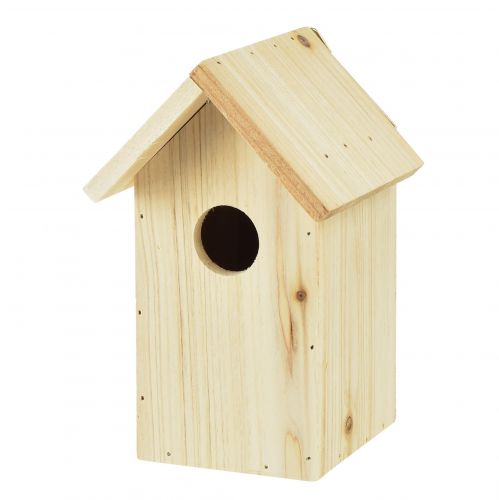 Floristik24 Casa para pájaros caja nido de madera madera de abeto herrerillo común 11,5×11,5×18cm