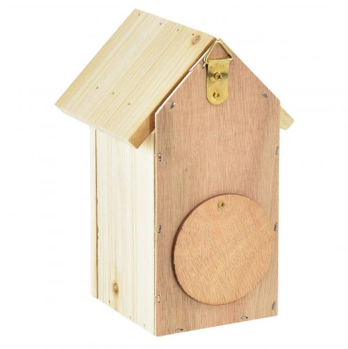Floristik24 Casa para pájaros caja nido de madera madera de abeto herrerillo común 11,5×11,5×18cm