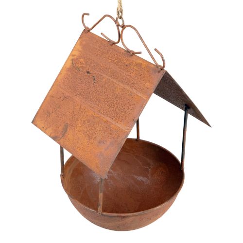 Floristik24 Casa decorativa para pájaros baño para pájaros pátina decoración de jardín 18,5×20×33cm