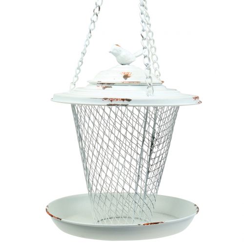 Floristik24 Pajarera para colgar Blanco Antiguo Ø22cm H26,5cm
