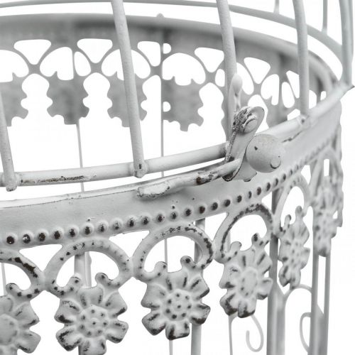 Floristik24 Jaula para colgar pajarera decorativa shabby blanco Al. 31,5 cm