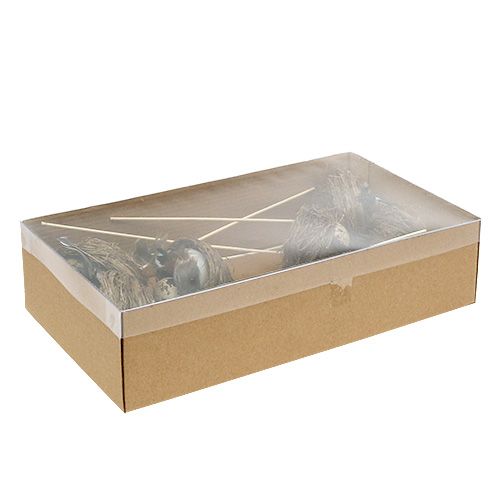 Floristik24 Nido de pájaro en palo Ø7cm L24cm 6pcs