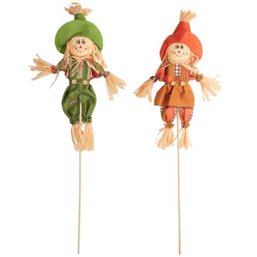 Artículo Espantapájaros en un palito, florero grande de 44/82 cm (4 unidades)