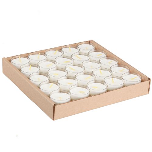 Artículo Velas votivas en color blanco con cuenco Ø4,3cm 25 uds.