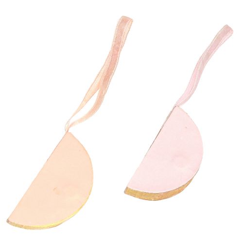 Artículo Bola alveolar Adornos navideños rosa albaricoque Ø7cm 4 piezas