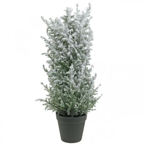 Floristik24 Enebro artificial en maceta planta artificial nevada H47cm