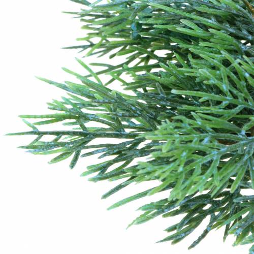 Artículo Rama decorativa de enebro con piñas verde, azul lavada 25cm 2 piezas
