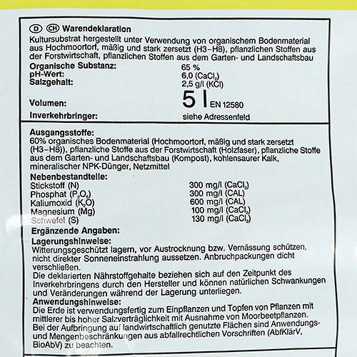 Artículo Tierra para macetas Grow &amp; Bloom (5 litros)