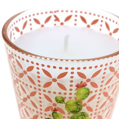 Artículo Vela de cera en cactus de cristal Ø6,5cm 2uds