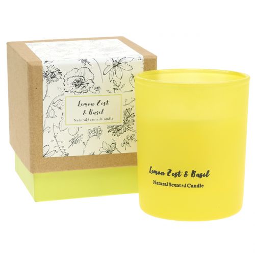 Floristik24 Vela perfumada en vaso limón-albahaca Ø7cm