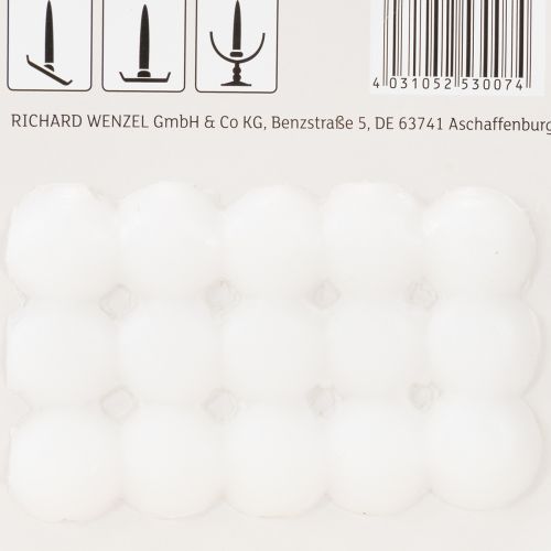 Artículo Almohadillas adhesivas de cera para velas Almohadillas adhesivas blancas 15 piezas