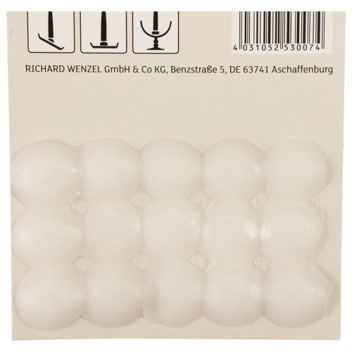 Artículo Almohadillas adhesivas de cera para velas Almohadillas adhesivas blancas 15 piezas