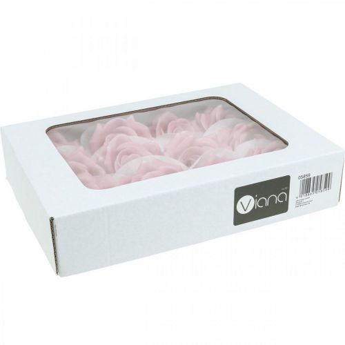 Artículo Rosas de cera rosas decorativas cera rosa Ø8cm 12 piezas