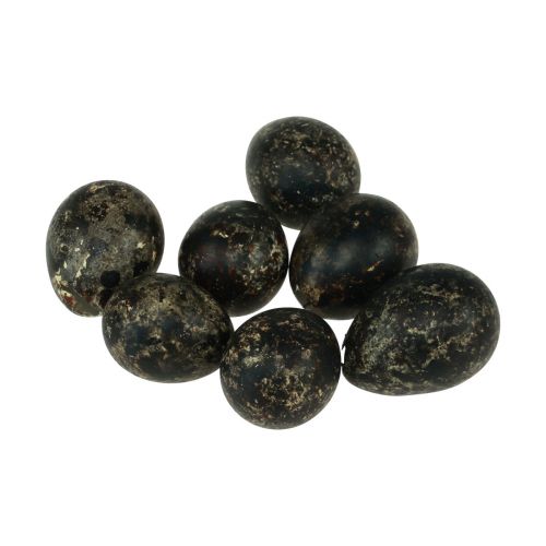 Artículo Decoración de huevos de codorniz Negro Vacío 3cm Decoración de primavera Decoración natural 50 piezas