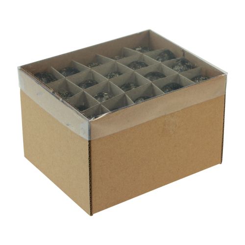 Artículo Decoración de huevos de codorniz negro vacío 3cm decoración de primavera decoración natural 50 piezas