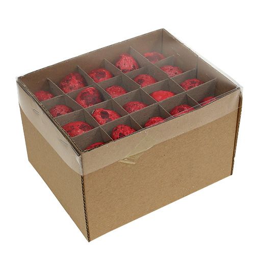 Artículo Huevo de codorniz rojo 3cm decoración Pascua 50uds
