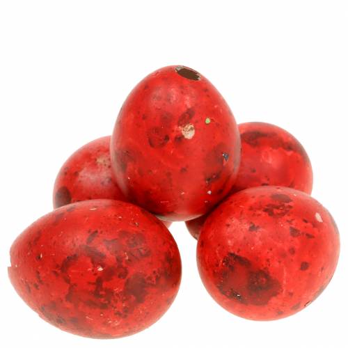 Floristik24 Huevos de Codorniz Huevos Soplados Rojos 50uds