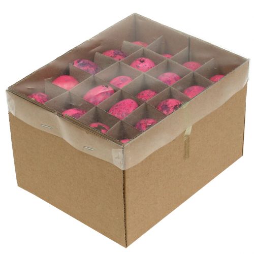 Artículo Huevos de codorniz rosados de 3,5-4 cm, huevos soplados, decoración de Pascua, 50 piezas