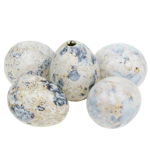 Floristik24 Huevos de codorniz blanco veteado 3,5cm - 4cm 50 uds.