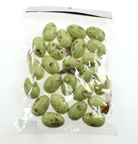 Floristik24 Huevos de codorniz con pluma 4cm 24pcs