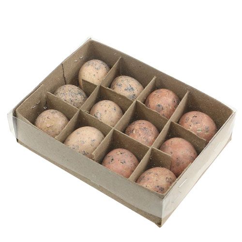 Floristik24 Huevos de codorniz rosa surtido 3cm 12pcs