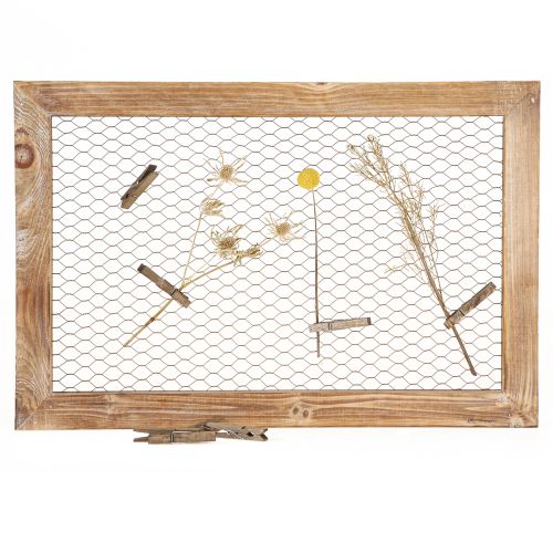Artículo Decoración de pared Madera Metal Decoración rústica Marrón 40x60cm