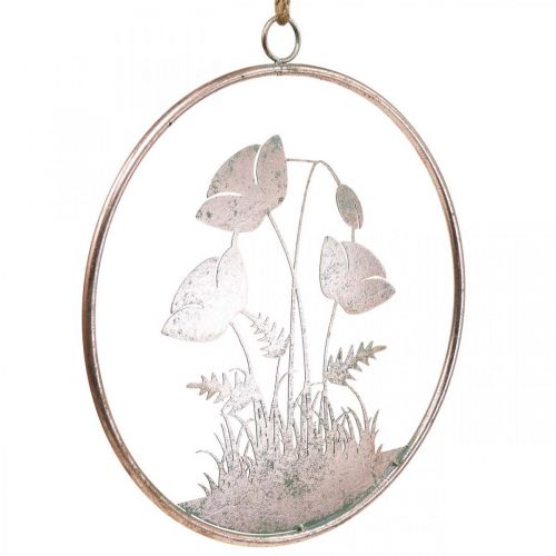 Artículo Decoración de pared flores decoración de metal para colgar rosa Ø30.5cm