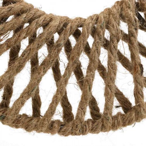 Decoración pared estilo boho, aro decorativo cinta yute Ø28cm