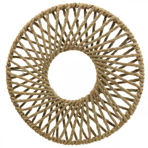 Floristik24 Decoración de pared estilo Boho, cinta decorativa de yute Ø38cm