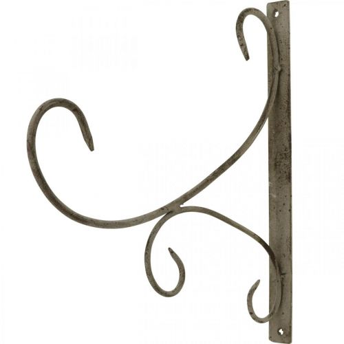 Floristik24 Gancho de pared, soporte para plantas de metal, soporte para cesta colgante H30cm D28.5cm