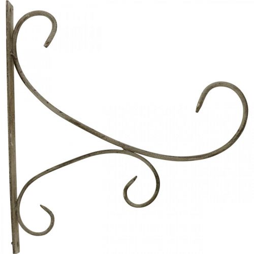 Artículo Gancho de pared, soporte para plantas de metal, soporte para cesta colgante H30cm D28.5cm