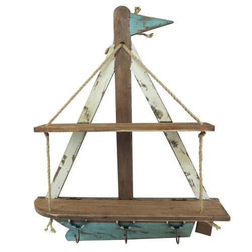 Floristik24 Estante de pared armario marítimo decorativo de madera 62×14cm H75cm