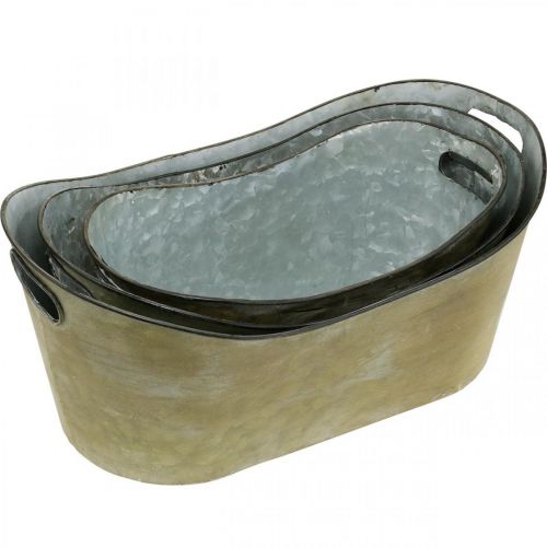 Artículo Conjunto de jardineras color cobre/blanco L32.5cm/36.5cm/41.5cm