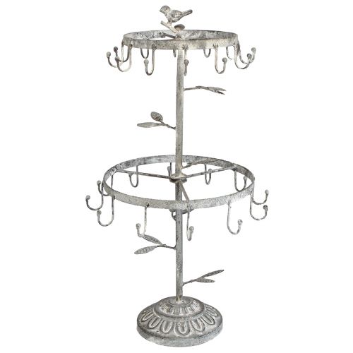 Floristik24 Portaproductos de metal gris óxido para perchas decorativas Ø24cm H49cm