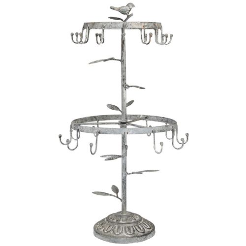 Floristik24 Portaproductos de metal gris óxido para perchas decorativas Ø24cm H49cm