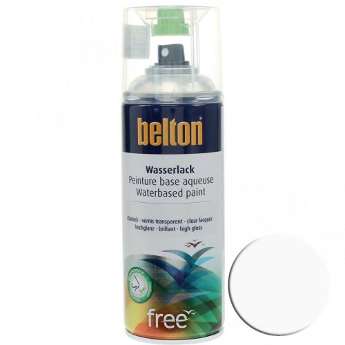 Belton free laca base agua laca transparente alto brillo spray 400ml