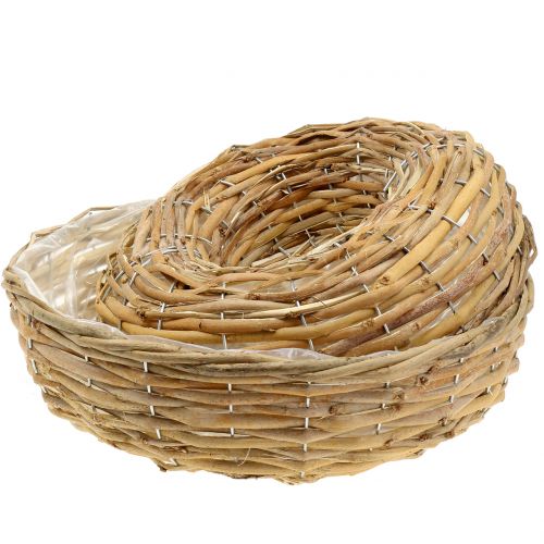 Floristik24 Conjunto de decoración de mesa de jardinera natural con anillo de planta de sauce de 2