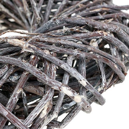 Floristik24 Corona de mimbre Ø28cm gris, lavado