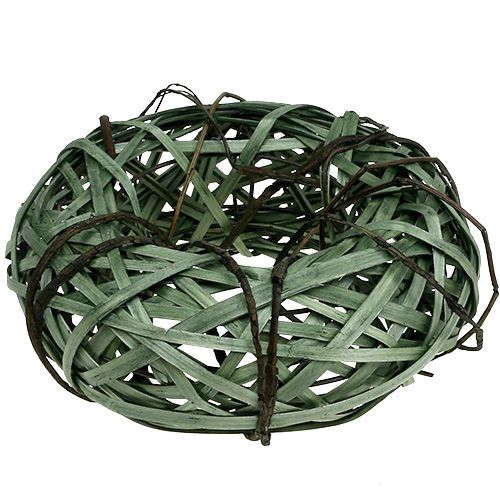 Floristik24 Corona de mimbre pequeña verde Ø28cm