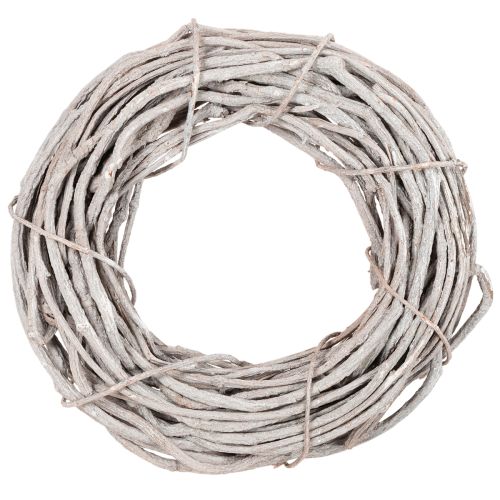 Corona decorativa de mimbre, corona hecha de ramas blanqueadas, 40 cm comprar | Floristik24.es