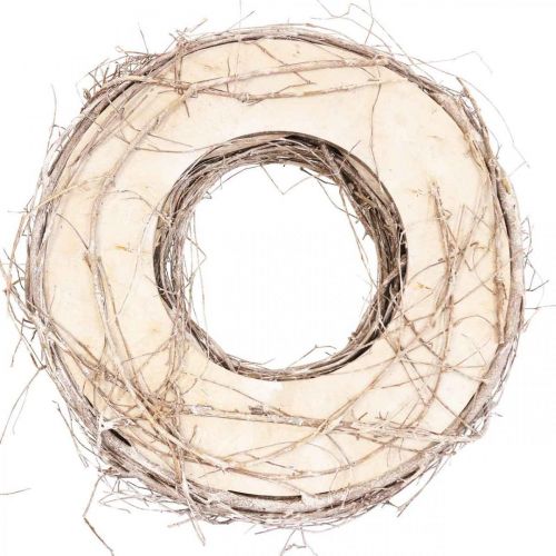 Floristik24 Corona de sauce blanco corona decorativa corona de mesa Ø30cm