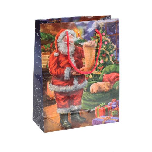 Floristik24 Bolsa de papel Santa 11cm x 13,5cm